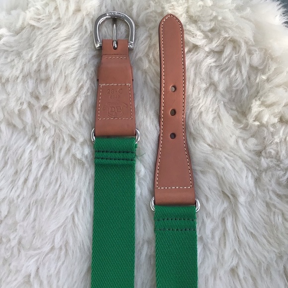 Dooney & Bourke (D&B) 6949 Leather, Brass and Canvas Belt - Excellent Condition - Picture 9 of 16